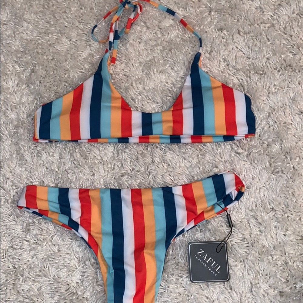 Striped Bikini Set